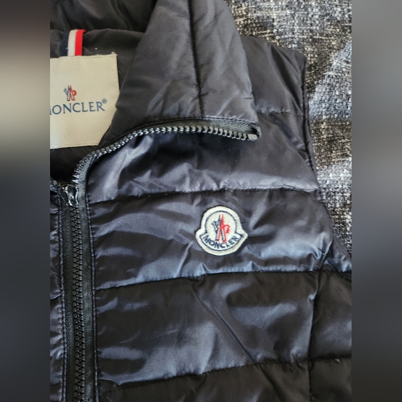 Moncler women down puffer vest women S  black with logo - Picture 4 of 8
